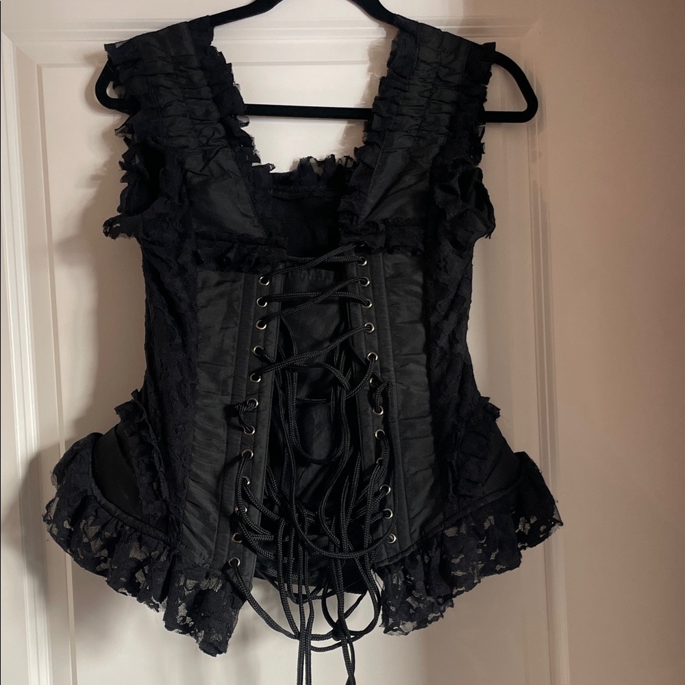 Burleska Black Lace Over-bust Corset - Picture 3 of 5